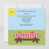 Invitation Tableau de pique-nique à l'invitation d'herbe (Devant)