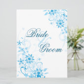 Invitation Tableau de placement de fleurs étoile bleue (Debout devant)