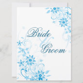 Invitation Tableau de placement de fleurs étoile bleue (Devant)