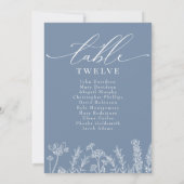Invitation Tableau de placement de mariage à la pervenche de (Dos)
