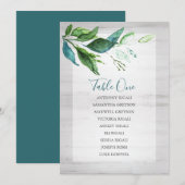 Invitation Tableau de placement de mariage à l'aquarelle rust (Devant / Derrière)