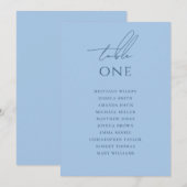 Invitation Tableau de placement de mariage bleu ciel pastel m (Devant / Derrière)