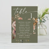 Invitation Tableau de placement de mariage bois boho gris Sag (Debout devant)