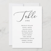 Invitation Tableau de placement de mariage moderne avec écrit (Devant)