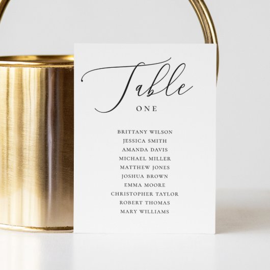 Invitation Tableau de placement de mariage moderne avec écrit
