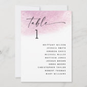 Invitation Tableau de placement de mariage pastel rose pâle v (Devant)