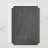 Invitation Tableau de placement de mariage sur tableau noir.  (Dos)