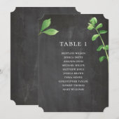 Invitation Tableau de placement de mariage sur tableau noir.  (Devant / Derrière)