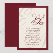 Invitation Tableau de placement de table élégant monogramme r (Devant / Derrière)