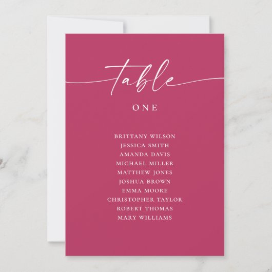Invitation Tableau de placement des invités de mariage à l'éc (Devant)