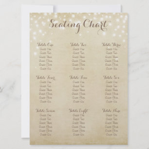 Invitation Tableau de placement Parchment Sparkle