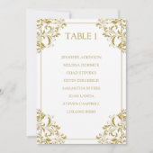 Invitation Tableau de plan de table Nadine | Or (Devant)