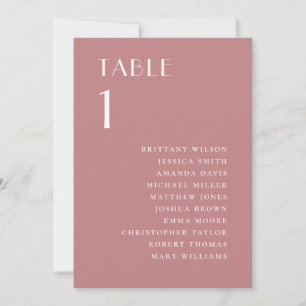 Invitation Tableau de Siège de Mariage Minimaliste Moderne Ro