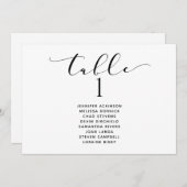 Invitation Tableau de siège mariage Horizontal élégant (Devant / Derrière)