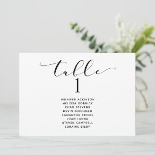 Invitation Tableau de siège mariage Horizontal élégant