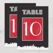 INVITATION TABLEAU DE SIÈGE N° POUR BAR MITZVAH CLASSIQUE BRO (Devant / Derrière)