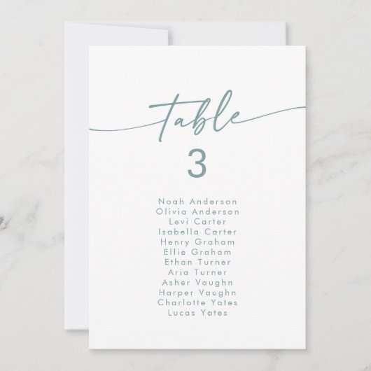 Invitation Tableau de sièges à pendage Turquoise et blanc Boh (Devant)