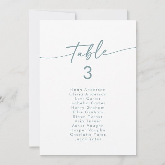 Invitation Tableau de sièges à pendage Turquoise et blanc Boh (Dos)