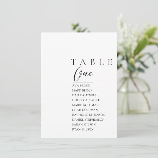 Invitation Tableau de sièges du nombre minimal de tables (Debout devant)