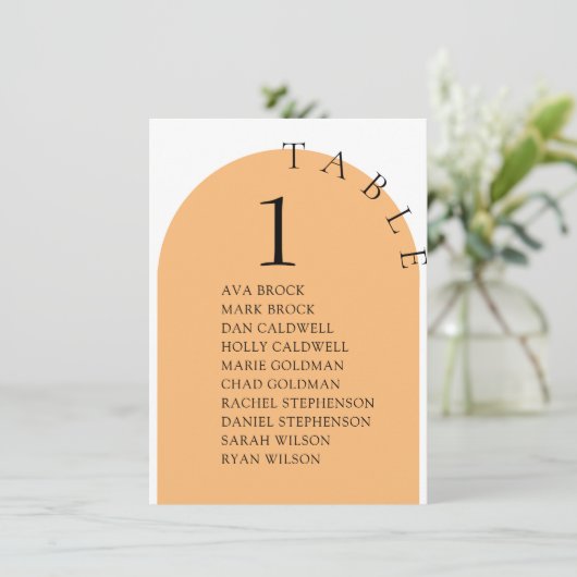 Invitation Tableau de sièges du numéro minimal de table (Debout devant)