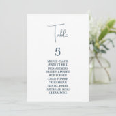 Invitation Tableau de sièges Mariage bleu (Debout devant)