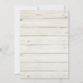 Invitation Tableau de sièges mariage rustique. Grange en bois (Dos)