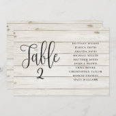 Invitation Tableau de sièges mariage rustique. Grange paysagè (Devant / Derrière)