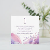 Invitation Tableau de sièges mariages - Fleurs de cerisiers d (Debout devant)