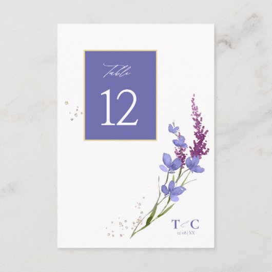 Invitation Tableau de texture du Mariage fleur sauvage n° Per (Dos)