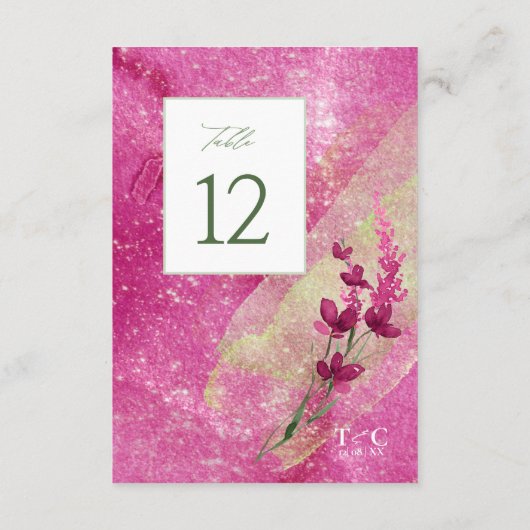 Invitation Tableau de texture du Mariage fleur sauvage No. Fs (Dos)