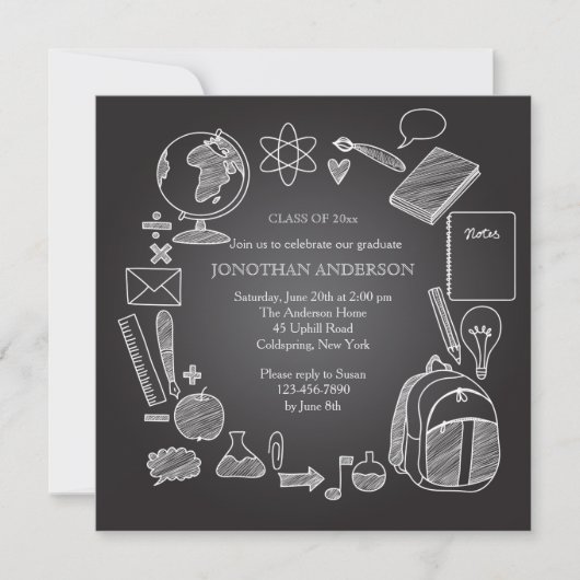 Invitation tableau d'école (Devant)