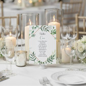 Invitation Tableau des feuilles verts - Nombre de places