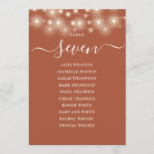 Invitation Tableau des lumières en terre cuite Numéro de tabl (Devant)