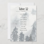 Invitation Tableau des numéros de mariage d'hiver (Devant)