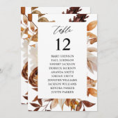 Invitation Tableau des numéros de tableau de la florale de la (Devant / Derrière)