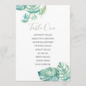 Invitation Tableau des sièges des Mariages tropicaux, plan de (Devant)