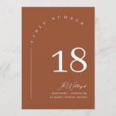 Invitation Tableau des sièges Mariages de automne en terre cu (Devant)