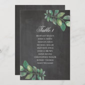 Invitation Tableau des sièges mariages en tableau de bord. Fe (Devant / Derrière)