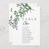 Invitation Tableau des sièges minimaux de verdure (Devant / Derrière)