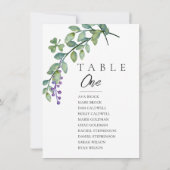 Invitation Tableau des sièges minimaux de verdure (Dos)