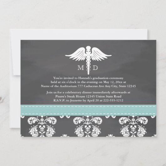 INVITATION TABLEAU D'OBTENTION DU DIPLÔME DE FACULTÉ DE (Dos)