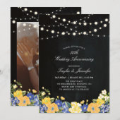 Invitation Tableau et Guirlandes Lumineuses 50 Ans de Mariage (Devant / Derrière)