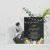 Invitation Tableau et lumières Photo 50e anniversaire de mari (Debout devant)