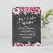 Invitation Tableau Floral de Mariage Après la Célébration (Debout devant)