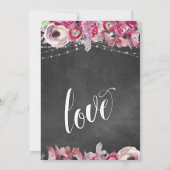 Invitation Tableau Floral de Mariage Après la Célébration (Dos)