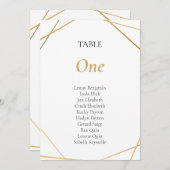 Invitation Tableau géométrique Or Numéro de siège (Devant / Derrière)