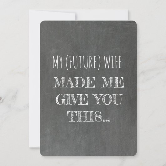 Invitation Tableau | GROOMSMAN | BEST MAN Funny Proposition (Devant)