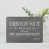 Invitation Tableau | GROOMSMAN | BEST MAN Funny Proposition (Debout devant)