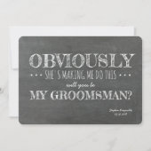 Invitation Tableau | GROOMSMAN | BEST MAN Funny Proposition (Devant)