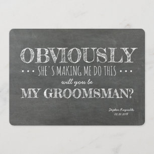 Invitation Tableau   GROOMSMAN   BEST MAN Funny Proposition